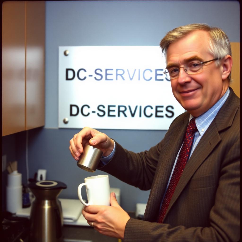 Quick coffee in the office kitchenette
